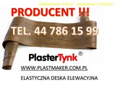PlasterTynk ,elastyczna deska elewacyjna imitacja drewna.